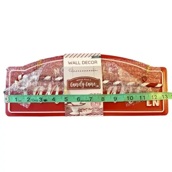 Target Bullseye Metal Hanging Sign 2024 Candy Cane Lane Decor Red Christmas - Picture 6 of 7